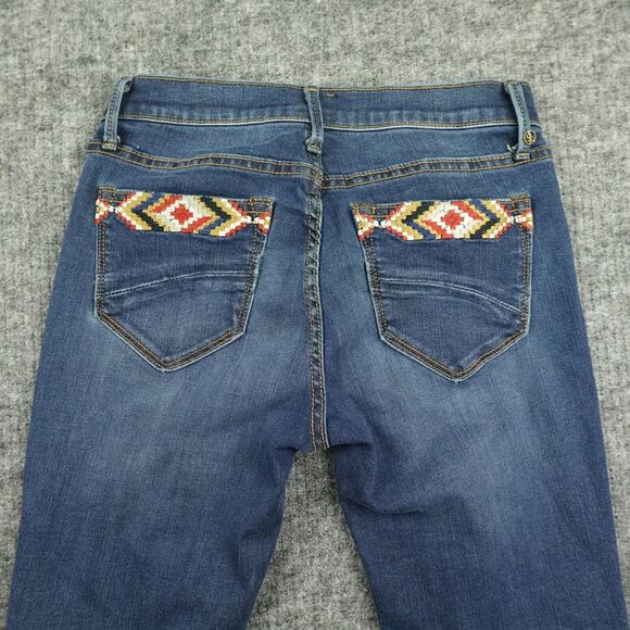 Driftwood Jeans Womens 24 Blue Denim Classic Fit Marilyn Skinny Rodeo Embroidery - Picture 6 of 12